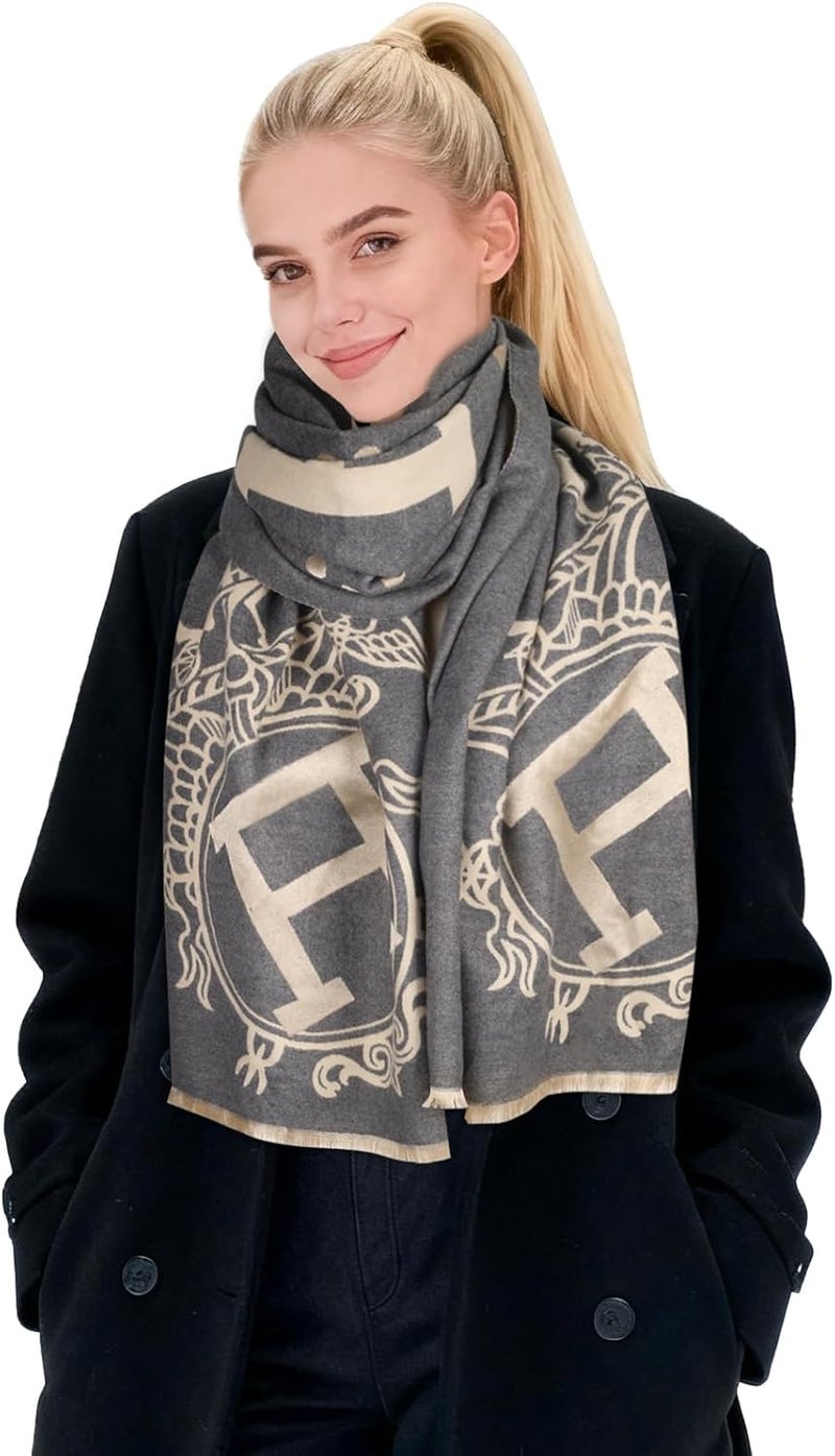 EXTREE Scarfs for Women Pashmina Silky Shawl Wrap for Evening Dressing Blanket Open Front Poncho Cape - Image 2